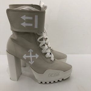 Off-White Ecru/White Lug Sole Bootie